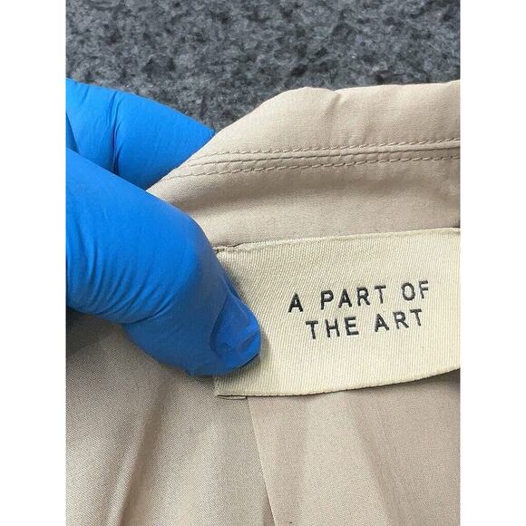 A Part Of The Art Daily Shirt Button Down Tan Biscotti Cotton Poplin XS - Picture 3 of 4